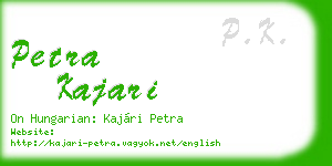 petra kajari business card